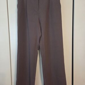 DKNY Women's Taupe Elastic Back Trousers Size 6